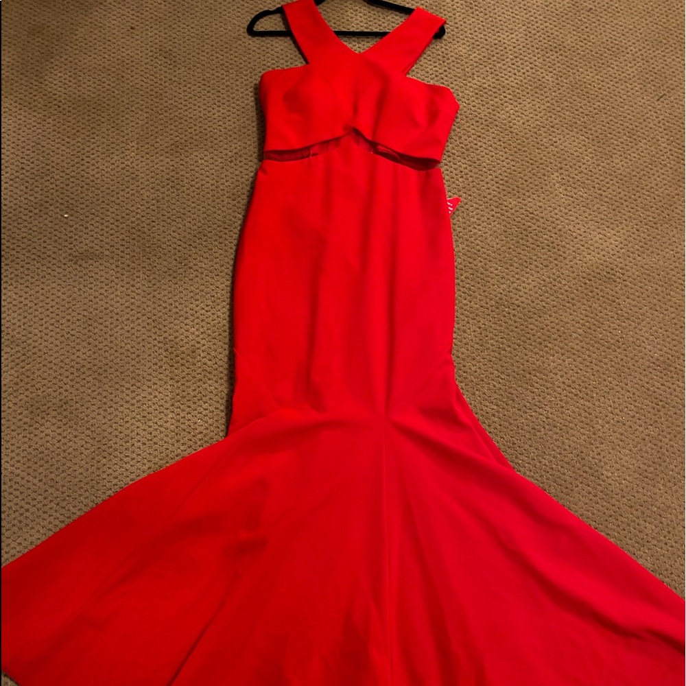 Mignon fit and flare red gown size 12